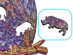 Drevené puzzle PREMIUM A4 | sova