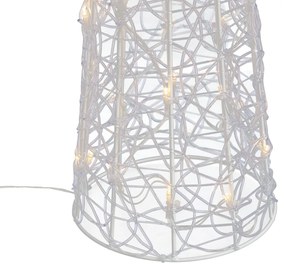 Vianočný stromček priehľadný 100 cm vrátane LED IP44 - Coni