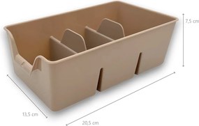 Organizér na korenie vo vrecúškach, zásobník, BEN3 - mocha, 20x14x8