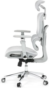 Kancelárska ergonomická stolička PORTE — sieťovina, sivá