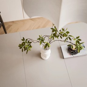 ROZKLADACÍ JEDÁLENSKÝ STÔL DANILO KAŠMÍR + BIELE NOHY 140 / 195 cm