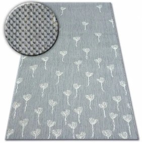 Koberec SIZAL FLAT 48779/637 Kvety sivý/krém
