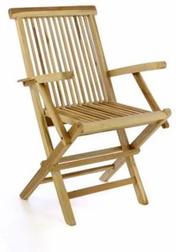 Divero 47298 Záhradná stolička Divero skladacia – teakové drevo