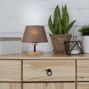 Brilagi - LED Stolná lampa ANTHONY 1xE14/40W/230V dub/hnedá
