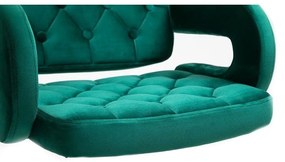 LuxuryForm DESIGN Kreslo ADRIA VELUR na čiernom tanieri - zelené