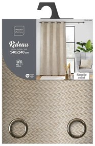 Béžový záves z mikroflanelu 140x240 cm Flanela – douceur d'intérieur