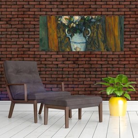 Obraz - Paul Cézanne, Vase of Flowers, reprodukcia (120x50 cm)