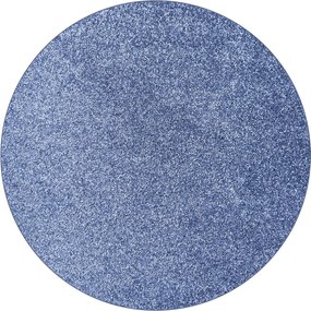 AladinWorld Expres, Kusový koberec Velur Ultra tm. modrý kruh, 200x200 (priemer) kruh, modrá, obývacia izba