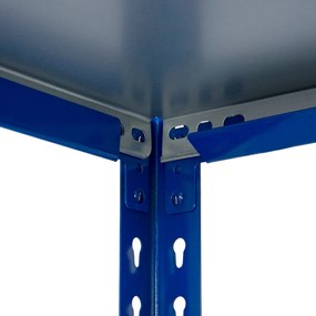 Bezskrutkový kovový regál 250x60x30cm L profil, 6 políc