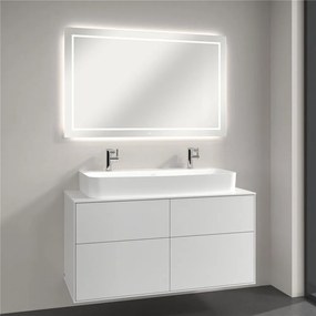 VILLEROY &amp; BOCH Finion zrkadlo s LED osvetlením (so stenovými svietidlami a Bluetooth pripojením), 1200 x 45 x 750 mm, G6101200