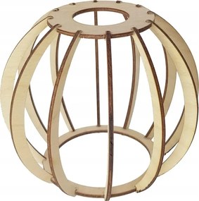 Závesná lampa na strop LOFT 4x malá drevená guľa