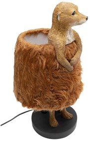 Animal Meerkat stolová lampa s kožušinou 51 cm