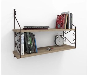 Nástenná polica SERAMONI 51x72 cm hnedá