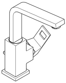 GROHE 23135AL0 - Umývadlová batéria EUROCUBE veľkosť L grafit