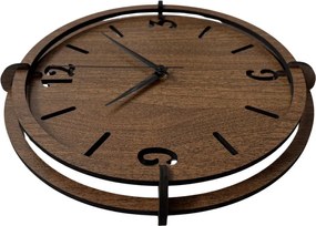 Hodiny z orechového dreva pre moderný interiér| SENTOP HDF0601-ORECH-WENGE