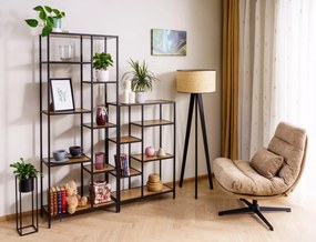 Regál Costa B 70 cm dub přírodní/černý