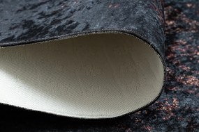 ANDRE prateľný koberec Ornament, čierno-terakotový, rozmer 160x220 cm