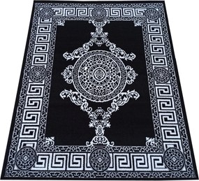 DY Čierno-biely koberec s gréckym vzorom Soho 11 Rozmer: 160x220 cm