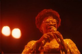 Fotografia Ella Fitzgerald performing at the Bussoladomani, 1980