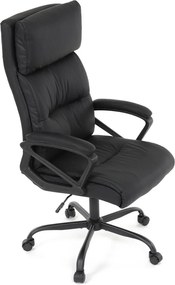 Kancelárske kreslo PEDRO — ekokoža, čierna
