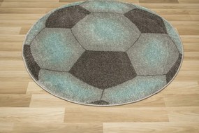 Koberec Lima G758A Football, grafitový / tyrkysový kruh