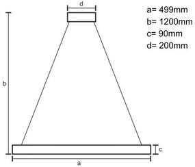 LED Stmievateľný luster na lanku LED/80W/230V 3000-6500K čierna + diaľkové ovládanie