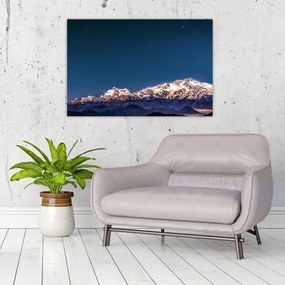Obraz hôr a nočnej oblohy (90x60 cm)