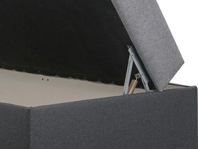 Posteľ Ormea 88x202 cm, antracitová/šedá látka