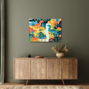 Sklenený obraz - Veselí dinosaury (70x50 cm)