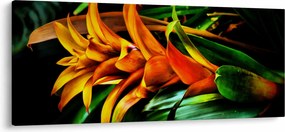 Obraz oranžovej kytice (120x50 cm)