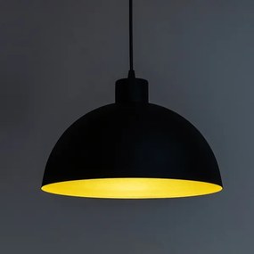 Závesný luster VESPER na lanku 1xE27/15W/230 priemer 18 cm čierna/zlatá