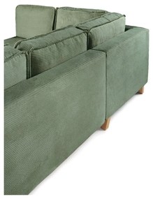 Svetlozelená menčestrová rozkladacia rohová pohovka (ľavý roh) Tori – Bonami Selection