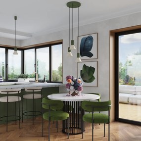 Závesné svietidlo Estria, 1x biele kovové tienidlo, og