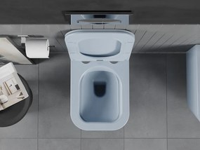 Mexen Teo, závesné WC Rimless s WC doskou slim, duroplast, šedá-modrá matná, 30854069