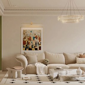 Toolight Toolight, LED nástenné svietidlo 60cm 9W 4000K APP1348, zlatá matná, OSW-02438