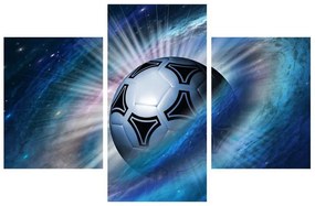 Obraz futbalovej lopty vo vesmíre (90x60 cm)