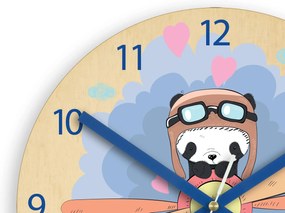 Dětské nástěnné hodiny Ami Panda 30 cm vícebarevné