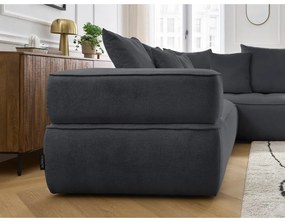 Tmavosivá ženilková rohová pohovka (pravý roh/do L) Whesley – Bobochic Paris