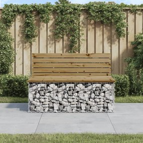 Záhradná lavička gabiónový dizajn 103x70x65 cm impreg. borovica 834376