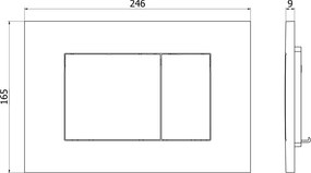 Mexen Tex 02, splachovacie tlačidlo, lesklý chróm, 6102-03
