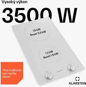 Klarstein Kochheld indukčná varná doska | Elegantná a výkonná | 2 varné zóny | 3500 W | 30 cm