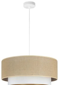 Závesné svietidlo na lanku SARTA 1xE27/60W/230V biela/juta