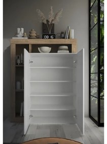 Skriňa LENOR biela/svetlý dub