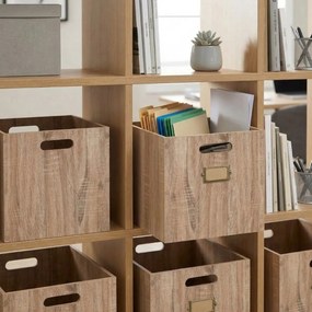 Úložný box Wood, 31x31x31 cm, hnedá