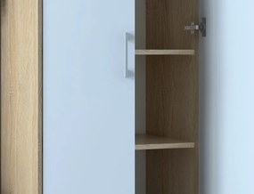 Policová skriňa Vincent, dub sonoma/biela