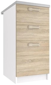 Kuchynská skrinka Belini spodná so zásuvkami 40 cm dub sonoma s pracovnou doskou  TOR SDSZ40/0/WT/DS/0/F