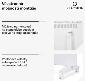 Klarstein Bansin Smart 2500, konvektor, 2500 W, ovládanie cez aplikáciu