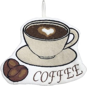 Plyšový uterák pre hostí Coffee - 20*1*22 cm