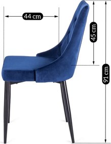 PROXIMA.store - Čalúnená jedálenská stolička CORK FARBA: modrá