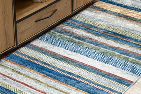 Protišmykový koberec / behúň ANDRE 35950 modrý / žltý